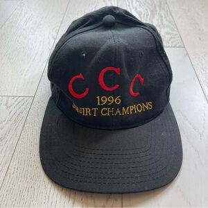 Vintage 1996 Yupoong CCC Squirt Champions baseball hat cap Hockey Championship